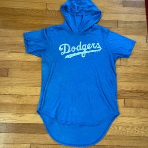 Majestic Dodgers Betts#50 Short Sleeved Hooded Dodgers Top/Sleep Shirt